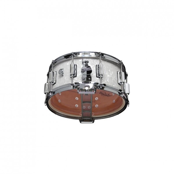 Rogers Dyna-Sonic 14 x 6.5'' Snare Drum, White Marine Pearl  - side