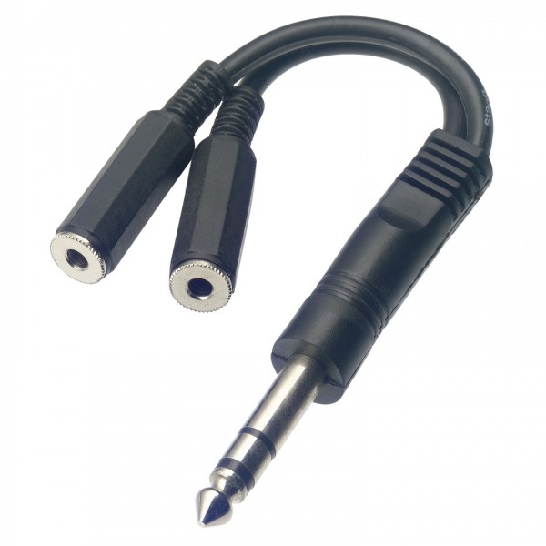 Stagg Stereo Male Phone Plug/2 x Mono Female Mini Jack Adaptor Cable - Main