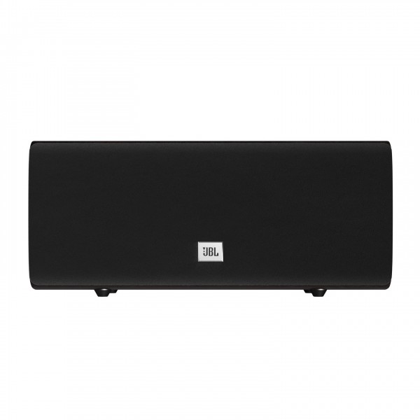 JBL Studio 625C Centre Speaker, Dark Wood Front View with Grille Attached