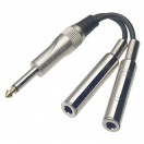 Stagg Male Mono Jack/2x Female Mono Jack Adaptor Cable