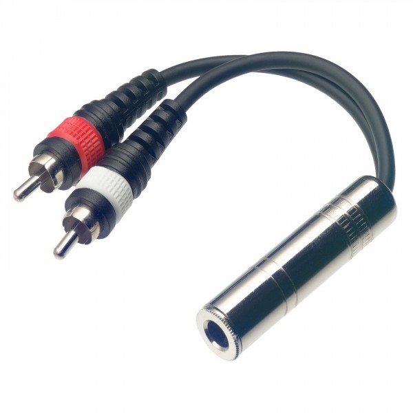Stagg Female Stereo Jack/2x Male RCA Plug Adaptor Cable - Main