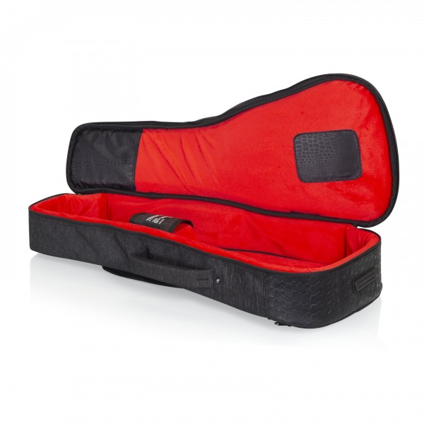 Gator GT-UKE-TEN-BLK Black Transit Bag – Tenor Uke - Open, Right