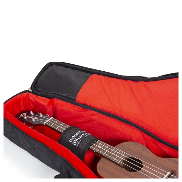 Gator GT-UKE-TEN-BLK Black Transit Bag – Tenor Uke - Neck, Closed