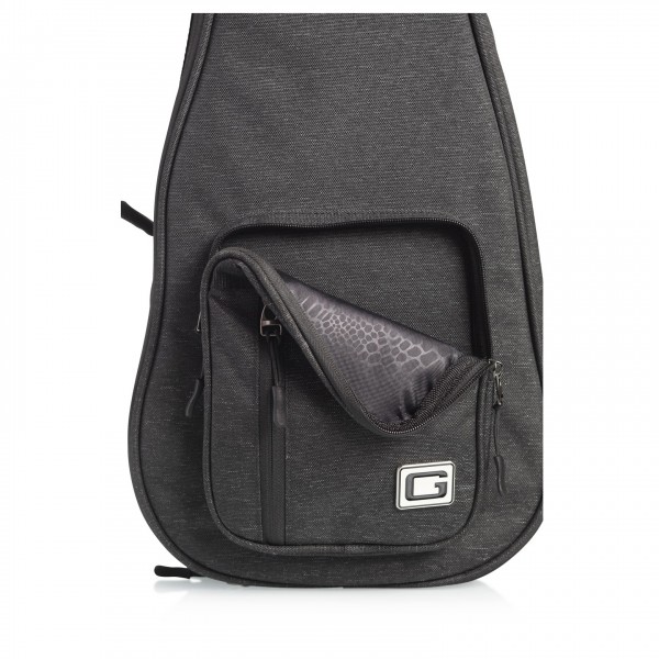 Gator GT-UKE-TEN-BLK Black Transit Bag – Tenor Uke - Pocket, Open