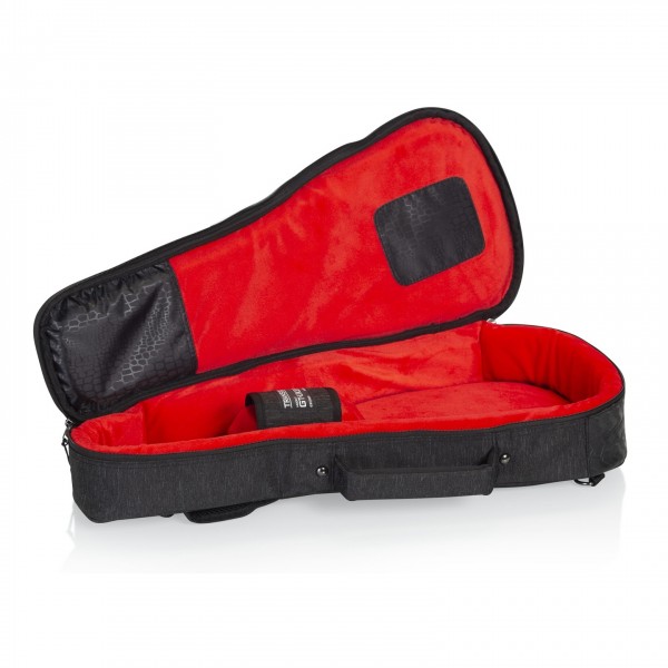 Gator GT-UKE-SOP-BLK Black Transit Bag - Soprano Uke - Open, Left