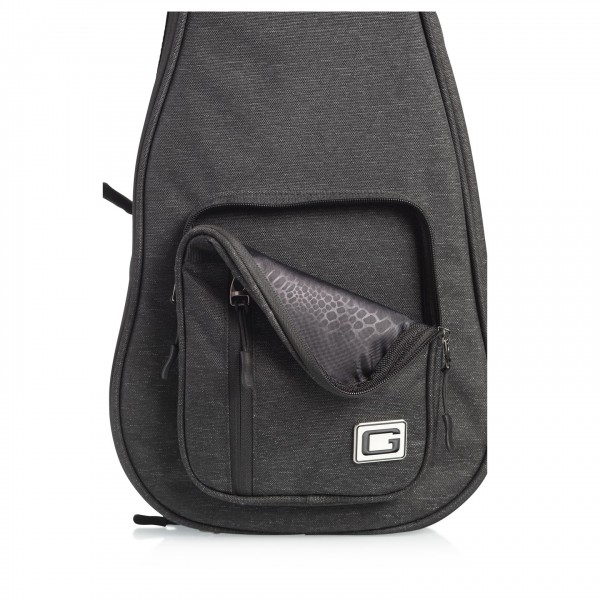 Gator GT-UKE-SOP-BLK Black Transit Bag - Soprano Uke - Pocket, Open