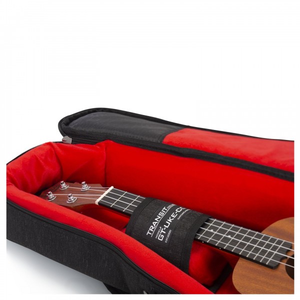 Gator GT-UKE-CON-BLK Black Transit Bag – Concerto Uke - Neck, Closed
