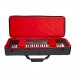 Gator GTK61SL-BLK Transit Keyboard Bag for 61-Note Slim Keyboards - Open, with Keyboard Front