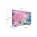 Samsung 50 Q60B QLED 4K Quantum HDR Smart TV dimensions chart