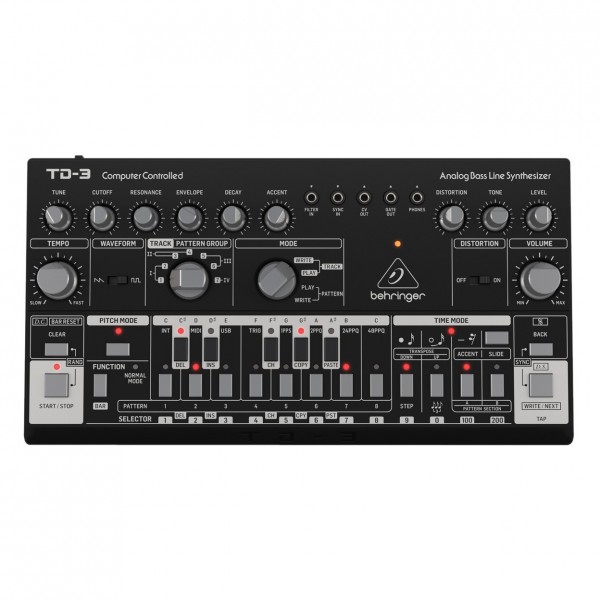 Behringer TD-3-BK Analog Bass Line Synthesizer, Black