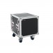 Gator G-TOUR 10U CAST Standard Audio Road Rack Case with Casters - Front, Left