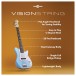 VISIONSTRING 3/4 Bass Guitar, Blue Infographic